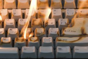 The burning keyboard